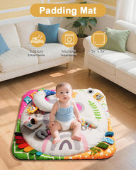 TinyHarbo central 30-inch play area encourages reaching and rolling.