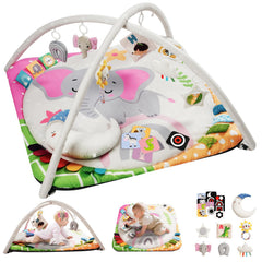 TinyHarbo baby play gym with four sensory zones supports early exploration.