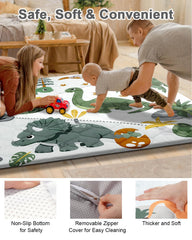 TINYHARBO non-slip bottom keeps the mat stable during play.