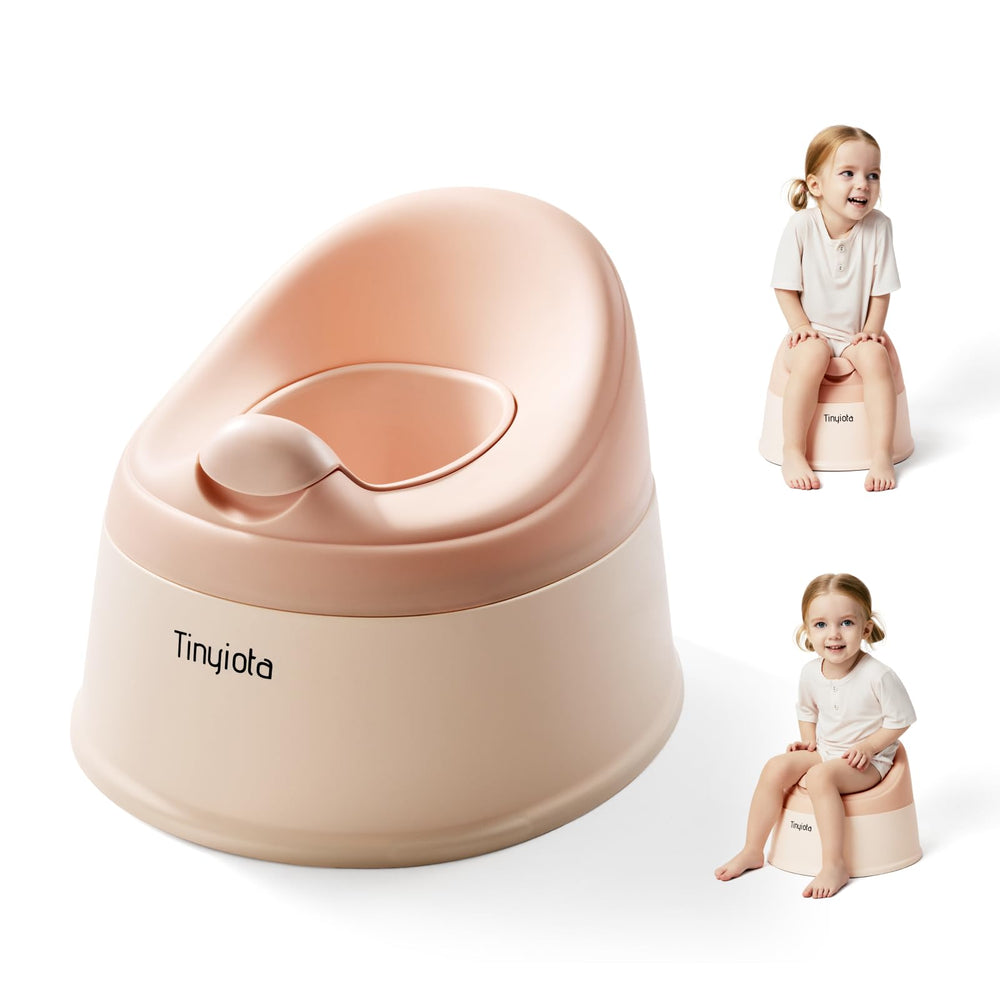 Tinyiota toddler potty assembly steps show quick, tool-free setup for busy parents.