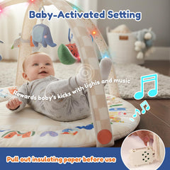 Tiny Marvels Baby Play Gym arch with toys promotes interactive play and grasping skills