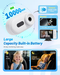 TinyShield 360° rotatable camera captures wide backseat angles.