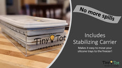 Tiny Tot Innovations 1oz breast milk bars highlight precise portioning for feeding flexibility.