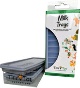Tiny Tot Innovations breast milk freezer trays with carrier show organized storage for quick thawing.