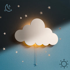 Tip perk floating cloud wall lamp wall-mount with cozy nursery glow.