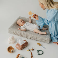 TISU muslin cotton tissue cover for changing table with soft, breathable fabric