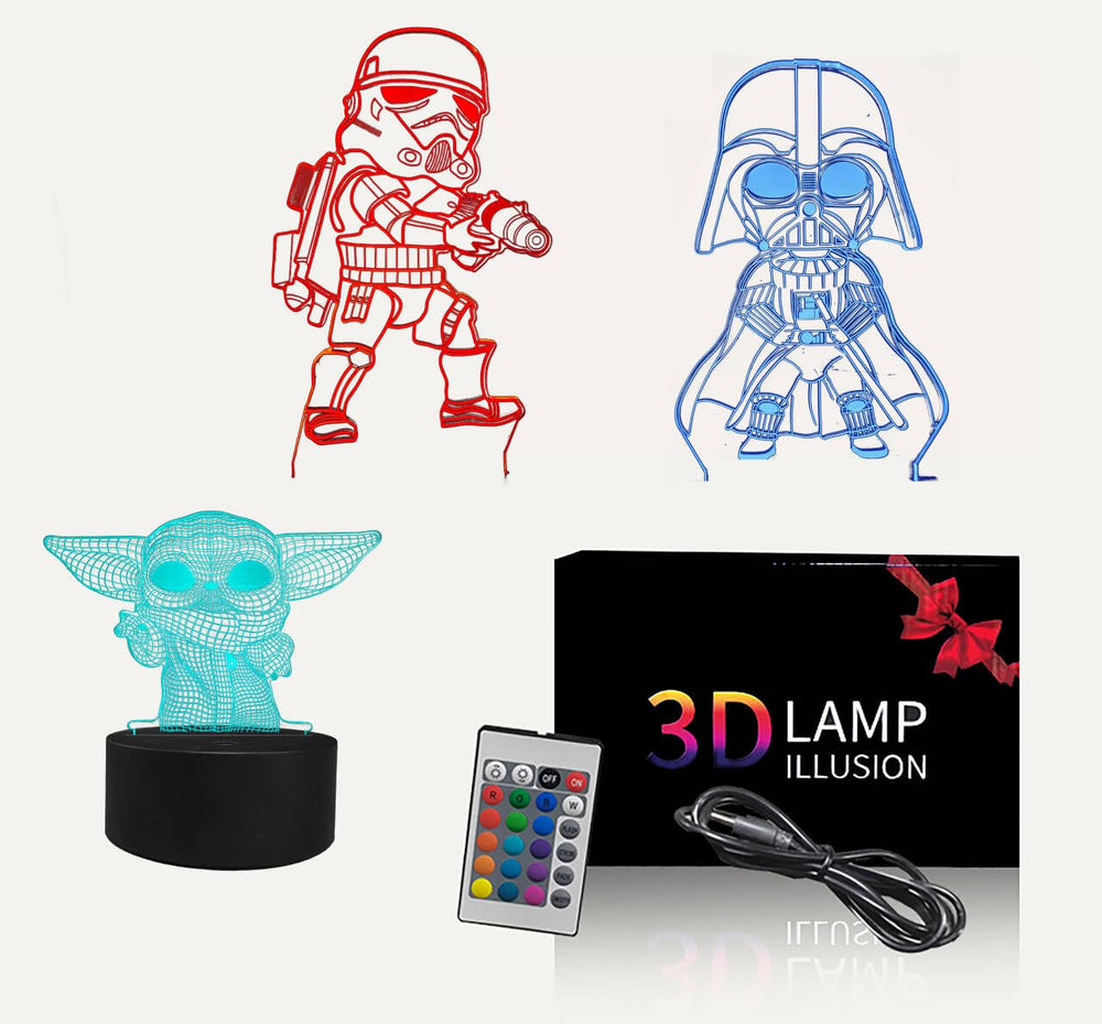 TITISKIN 3D Illusion Light front view with jellyfish design and soft glow