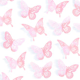 Tixiquns pink butterfly decor pack overview with bright 3D butterflies for lively room decor.