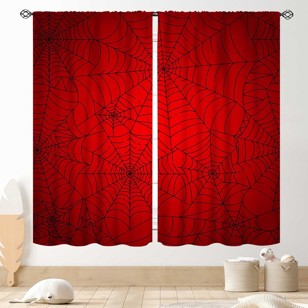 TKUYO super hero spider curtains showcase a bold hero pattern for a playful kids' room privacy.