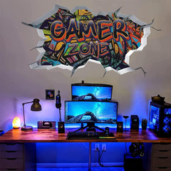 TOARTi 3D Game Wall Decal preview shows 32x18 size for immersive kids' rooms