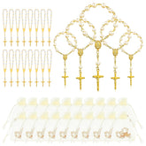Tobeelec mini rosary favors in gold-white packaging for events