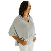 Toci Mom nursing cover poncho soft fabric close-up for all-day comfort