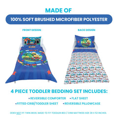 Todays Kids Choo Choo Train flat sheet features a vibrant print for cozy mornings.