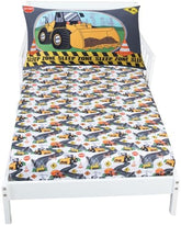 Todays Kids Under Construction blue bedding soft brushed microfiber texture for breathable comfort.