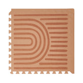 Toddlekind Playmat Rustic Tan area rug look supports safe tummy time on a soft surface.