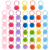 TODDER pom pom hair ties 40-pack closeup showing soft elastic for gentle holds