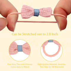 TODDER soft-elastic bands for delicate hair in a cute bow design
