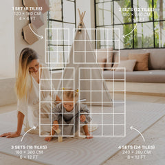 Toddlekind Playmat rug-like design blends with nursery decor.