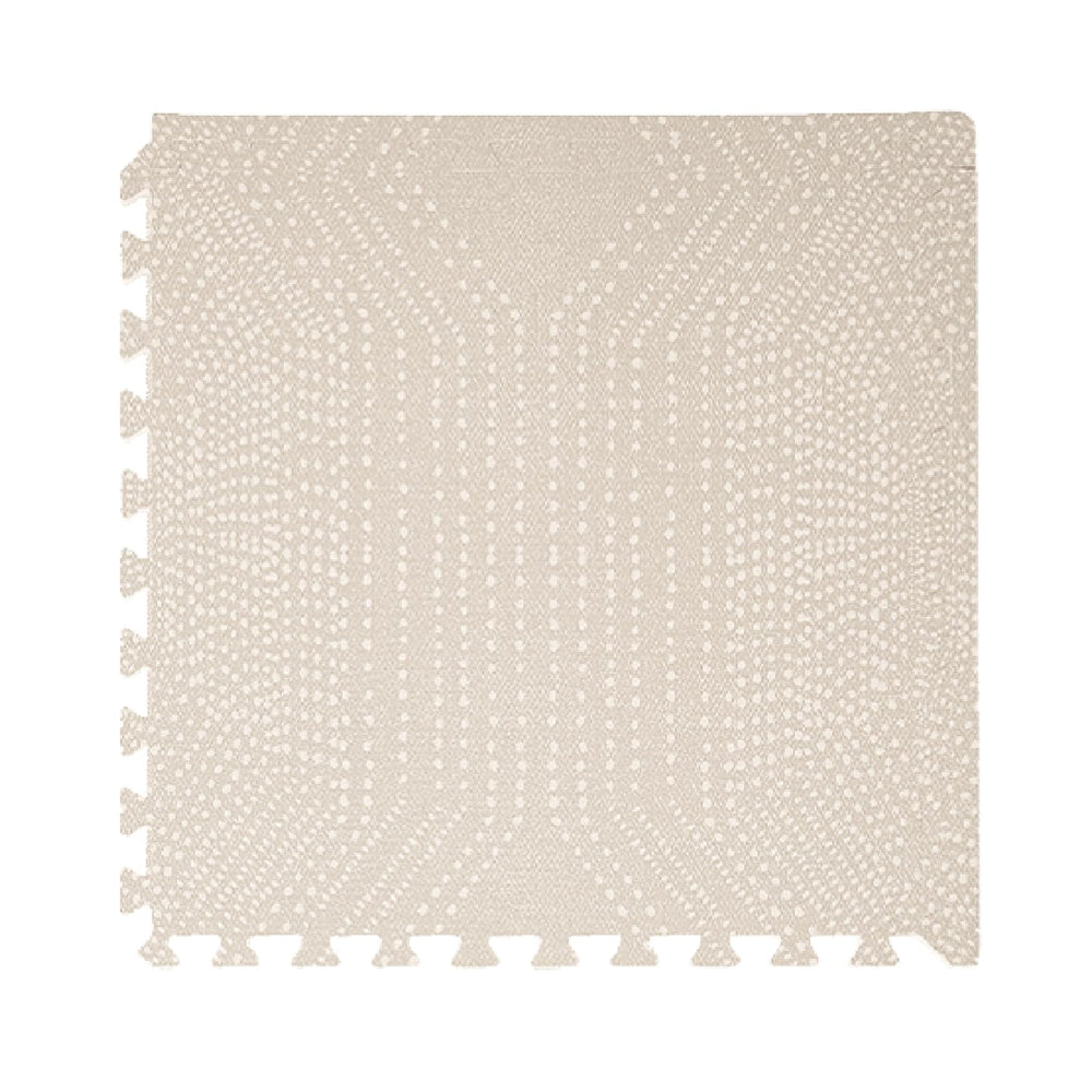Toddlekind Playmat tiles connected in cream provide a soft, safe surface for crawling.