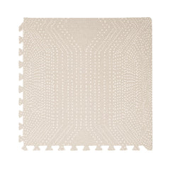 Toddlekind Playmat tiles connected in cream provide a soft, safe surface for crawling.