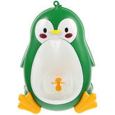 Toddmomy penguin potty trainer wall-mounted urinal showing secure mounting for stable toddler potty training.