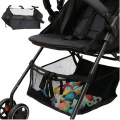 Toddmomy stroller basket with universal fit under-seat design for quick, easy storage.