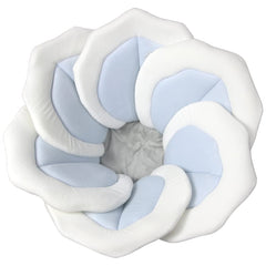 TOFOAN Baby Bath Pad blue full view shows snug infant support during bath