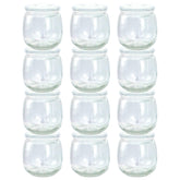 TOFOAN 12-pack glass jars with 6 oz capacity, clear for easy portioning and meal prep.