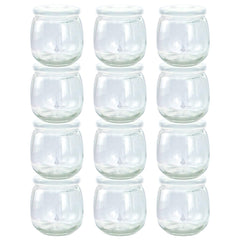 TOFOAN 12-pack glass jars with 6 oz capacity, clear for easy portioning and meal prep.