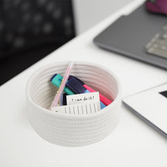 Togous small basket on shelf for clutter-free storage and warm decor.