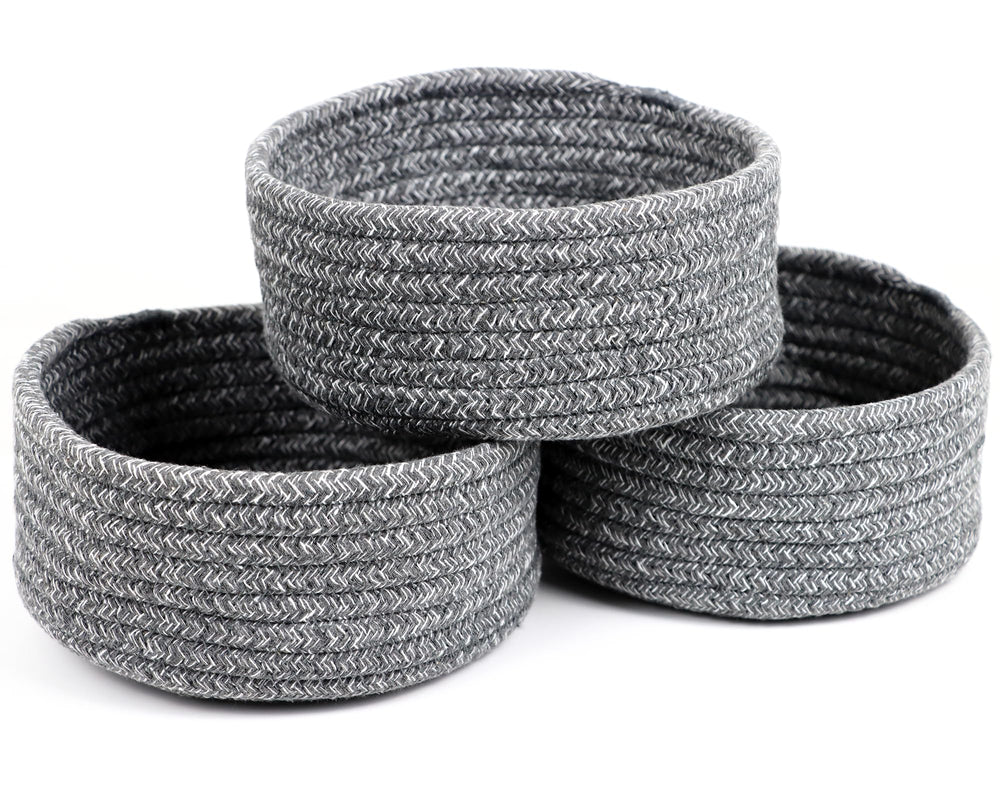 Togous small basket set on grey outer, ideal for tidy storage and decor.