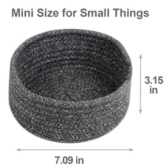 Togous small basket set on shelf display for clutter-free storage.
