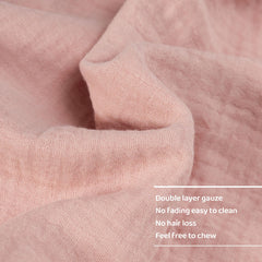 TOHARA bunny lovey embroidery close-up—safe design with no small parts.