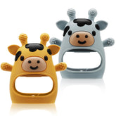 TOHIBEE teething mitten with colorful textures providing gum relief and sensory play