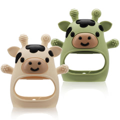 TOHIBEE teething mitten pack front with dual mittens for gum soothing during teething