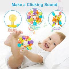 TOHIBEE baby sensory toy rotating ball aids tactile hand coordination practice