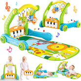 Toidgy 4-in-1 baby gym play mat with learning walker supports tummy time and crawling exploration.
