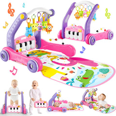 Toidgy 4-in-1 baby gym play mat lights engage baby's senses and curiosity.