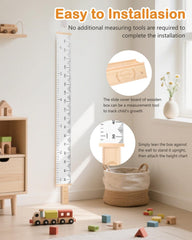 Toind height chart features child-safe design with rounded edges.