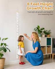 Toind height chart measures up to six feet for growing kids.