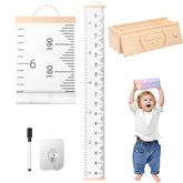 Toind height chart wall setup shows quick, tool-free installation in a child's room.