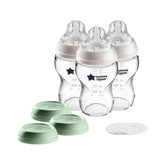 Tommee Tippee Closer to Nature 9oz glass bottle with breast-like nipple for easy latch