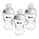 Tommee Tippee Natural Start nipple close-up showing a breast-like design for comfortable feeds.