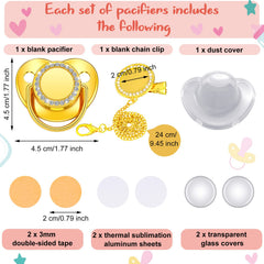 TONDIAMO bling pacifier silver crystal close-up highlighting sparkle