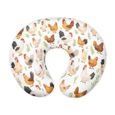 Tongluoye chicken breastfeeding pillow cover in white closeup shows soft material for comfortable feeding.
