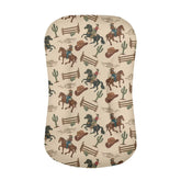 Tongluoye Western Cowboy Horse lounger cover in brown keeps baby comfy during naps