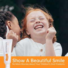 Tongueclear applying gel on baby gums demonstrates gentle gum massage for comfort.