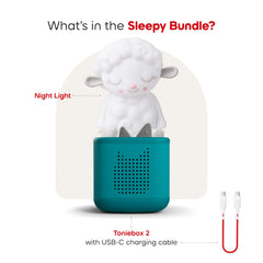 Tonies Toniebox 2 setup-packaging demonstrates easy starter kit for families.