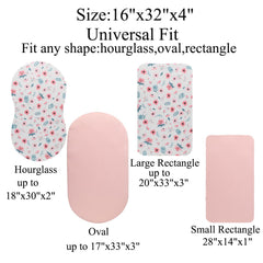 Tontukatu bassinet sheet elastic edge ensures secure snug-fit.