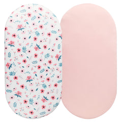 Tontukatu bassinet sheet floral pink pack adds gentle color and cozy sleep.